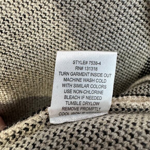 Autumn Skye Sweater M Tan Black Pullover Turtleneck Batwing Long Sleeve Oversize - Picture 7 of 7